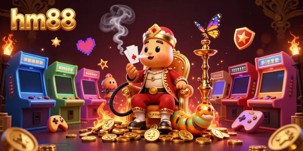 Experience thrilling gaming action with hm88's stylish atmosphere showcasing vibrant casino elements.