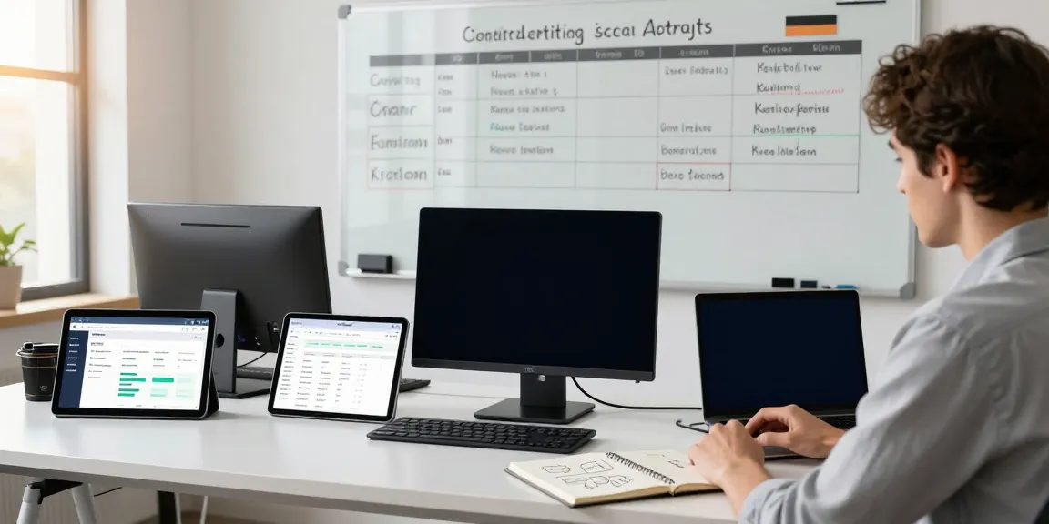 Content strategist reviewing instant indexing tools in a modern office setting