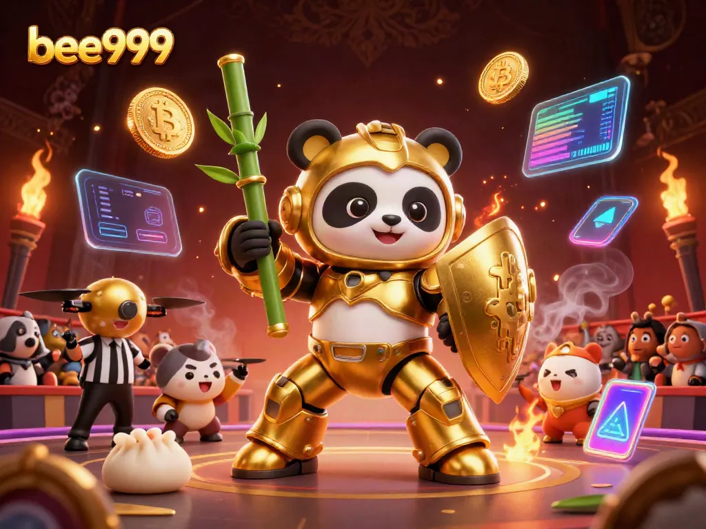 Experience the thrill of bee999 with immersive casino elements in a vibrant 3D scene.